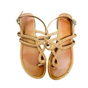 Universal Thread Tan Braided Sandals Size 8 1/2